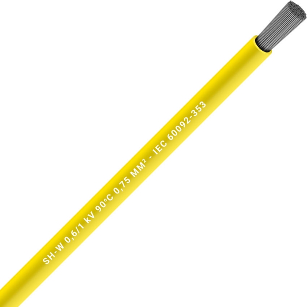 Picture of Unarmoured Single Core 1x6 Yellow