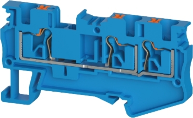 Picture of Push Terminal - 4mm -WTPN - Blue
